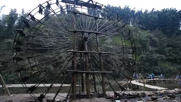 Viet Nam. Ruedas de agua únicas — Vídeos de Stock