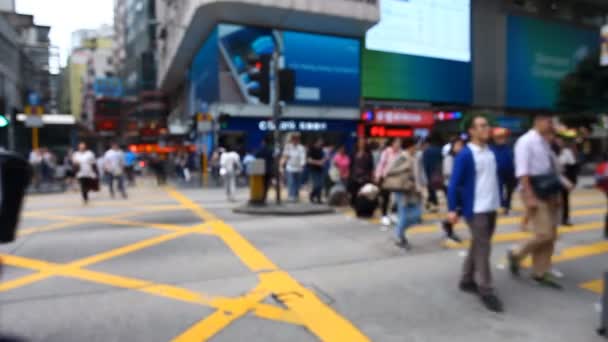 Hong Kong 'da sokak trafiği — Stok video