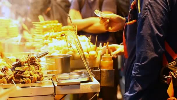 Streetfood in Asien — Stockvideo