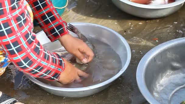 Touristen Vietnam. Fischerdorf in mui ne — Stockvideo