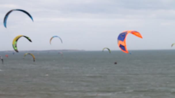 Kitesurfing sportowe dla aktywnych — Wideo stockowe