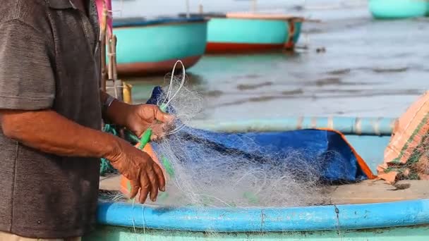 Viet Nam. Pueblo pesquero en Mui Ne — Vídeos de Stock