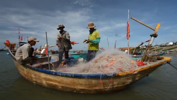 Tourisme Vietnam. Village de pêcheurs à Mui Ne — Video