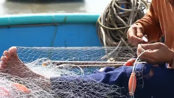 Tourist Vietnam. Fisheries — Stock Video