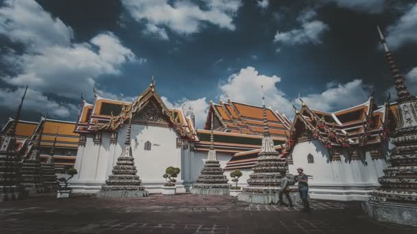 Filmisk Timelapse i det kungliga palatset i Bangkok. — Stockvideo