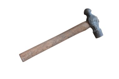 Küçük vintage marangoz izole üzerinde beyaz arka plan çekiçler