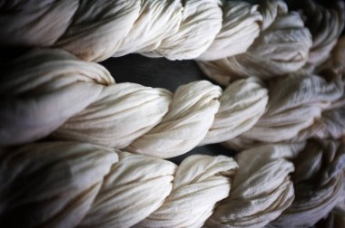 Kumaş boyama, Indigo arka plan doku için. Etkisi yeniden renklendirme