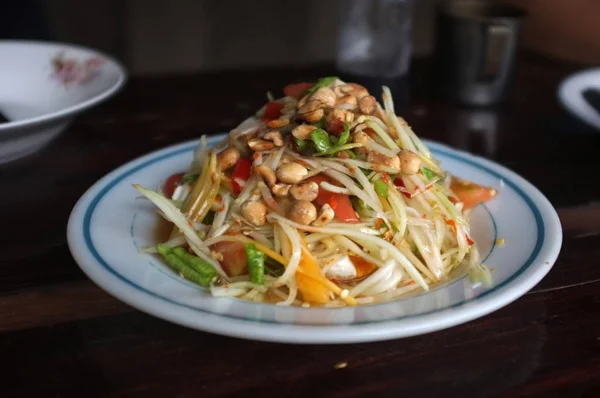 Papaya Salad Som Tum — Stock Photo, Image