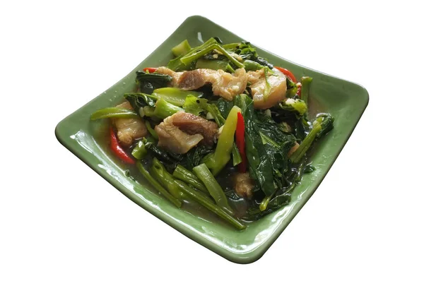 Stir Fry Kai Terre Porc Croustillant Cuisine Thaïlandaise — Photo