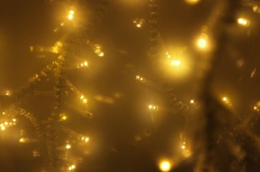 Bulanık ışıkları ve Bokeh, Festival tasarım, Noel ve mutlu yeni yıl için arka plan.