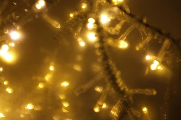 Luce Sfocate Bokeh Progettazione Festiva Modello Natale Buon Anno Nuovo — Foto Stock