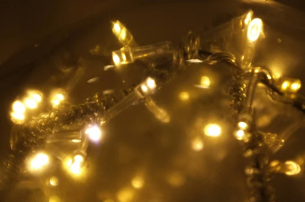 Luce Sfocate Bokeh Progettazione Festiva Modello Natale Buon Anno Nuovo — Foto Stock