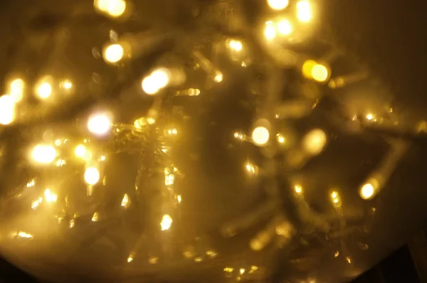 Luce Sfocate Bokeh Progettazione Festiva Modello Natale Buon Anno Nuovo — Foto Stock