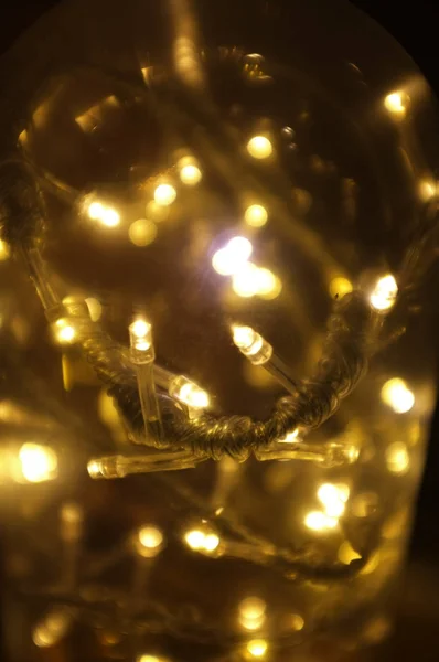 Luce Sfocate Bokeh Progettazione Festiva Modello Natale Buon Anno Nuovo — Foto Stock
