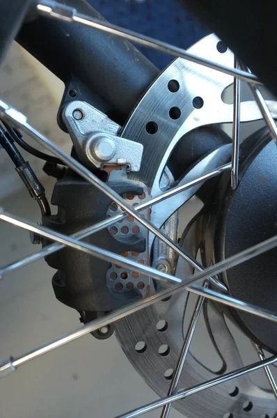 Motor Motorrad Motorradmotor Nahaufnahme Detail Hintergrund — Stockfoto