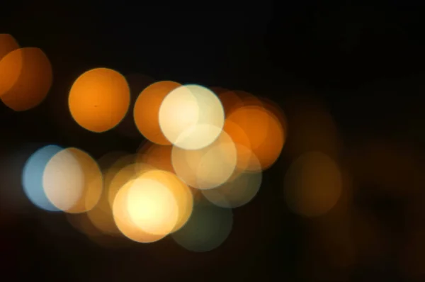 Gyllene Bokeh Abstrakt Ljus Orange Bakgrund Begreppet Kärlek Sommaren — Stockfoto