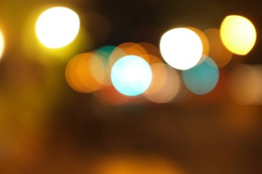 Altın bokeh arka ışık, turuncu plan