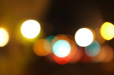 Altın bokeh arka ışık, turuncu plan