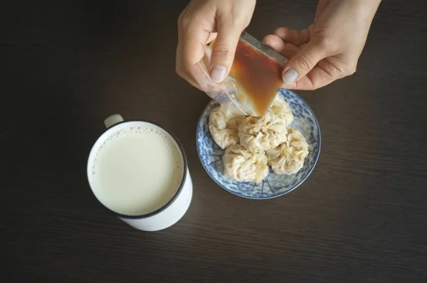 Čínské knedlíčky dim sum Shuma — Stock fotografie