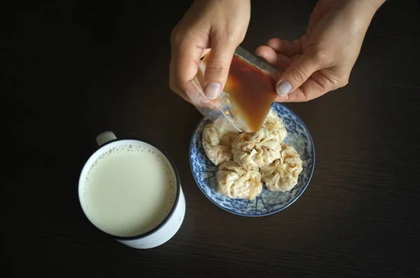 Čínské knedlíčky dim sum Shuma — Stock fotografie