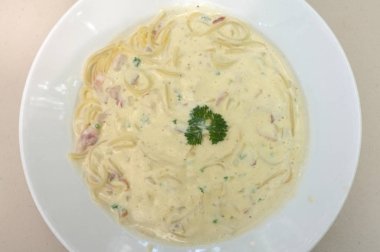 Krema soslu spagetti Carbonara 