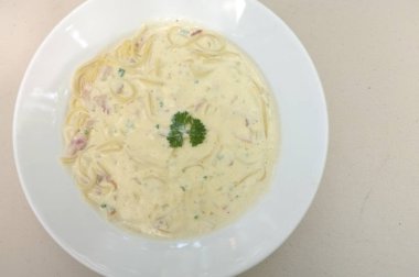 Krema soslu spagetti Carbonara 