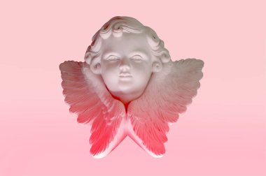 Melek Eros heykeli - antika retro-efekt tarzı resim 