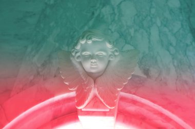 Melek Eros heykeli - antika retro-efekt tarzı resim 