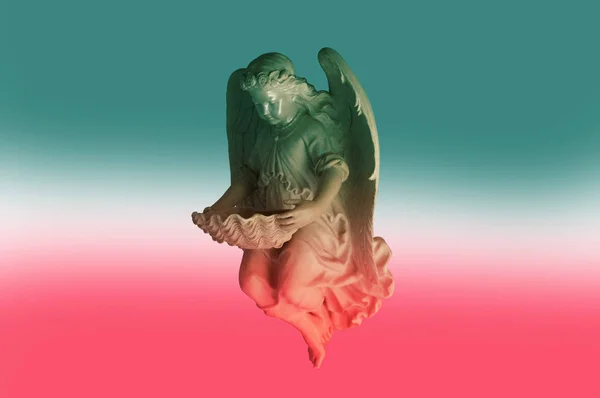 Statua angelica cupido - immagine vintage effetto retrò — Foto Stock