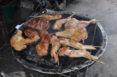 Tay sokak gıda tavuk ızgara ve Izgara Domuz Boynu