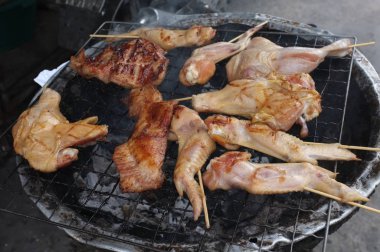 Tay sokak gıda tavuk ızgara ve Izgara Domuz Boynu