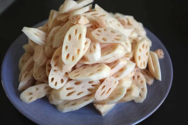 Sliced vegetable, lotus root — Stock Photo, Image