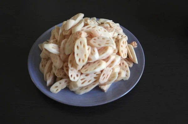 Sliced vegetable, lotus root — Stock Photo, Image