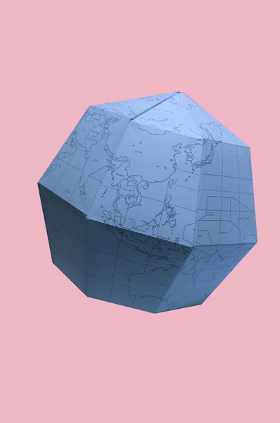 Earth globe Polygonal planet paper — Stock Photo, Image
