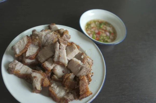 Oriental pieczeń wieprzowa brzuch lub chrupiące wieprzowiny — Zdjęcie stockowe