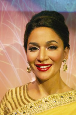 New York, Amerika Birleşik Devletleri - 30 Nisan 2018: Madame Tussauds New York Madhuri Dixit