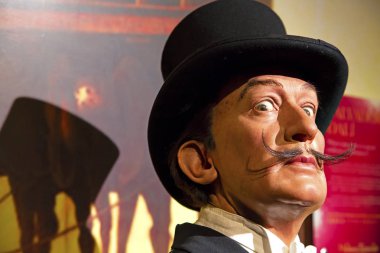 New York, USA - April 30, 2018: Salvador Dali in Madame Tussauds of New York clipart
