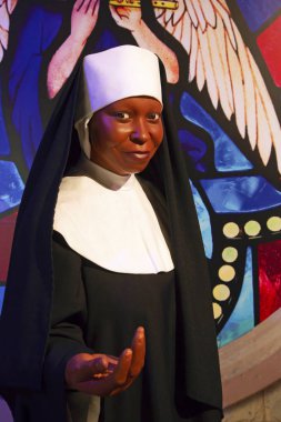 New York, Amerika Birleşik Devletleri - 30 Nisan 2018: Madame Tussauds New York Whoopi Goldberg
