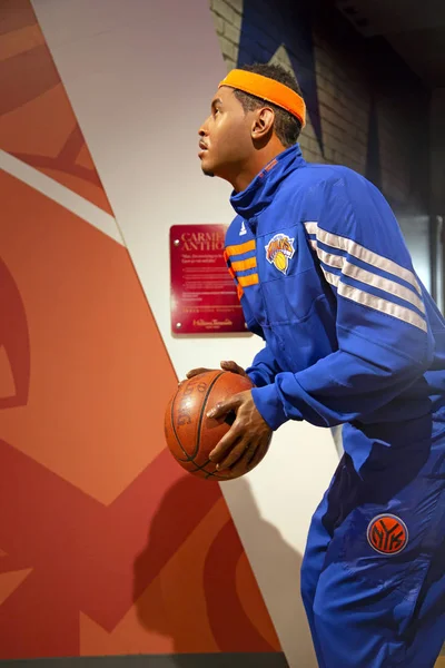 Nova Iorque Eua Abril 2018 Carmelo Anthony Madame Tussauds New — Fotografia de Stock