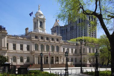 New York, ABD - 2 Mayıs 2018: Manhattan New York City Hall
