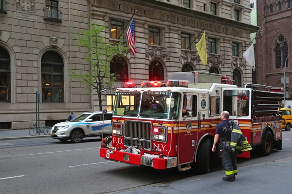 2018年5月04日 消防车在纽约 — 图库照片