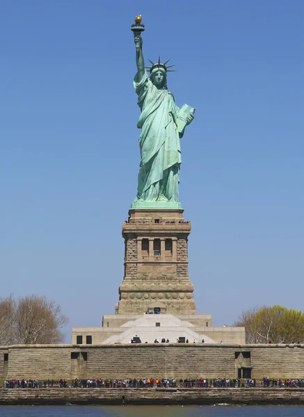 Σύνολο Άγαλμα Της Ελευθερίας Από Μέτωπο — Φωτογραφία Αρχείου