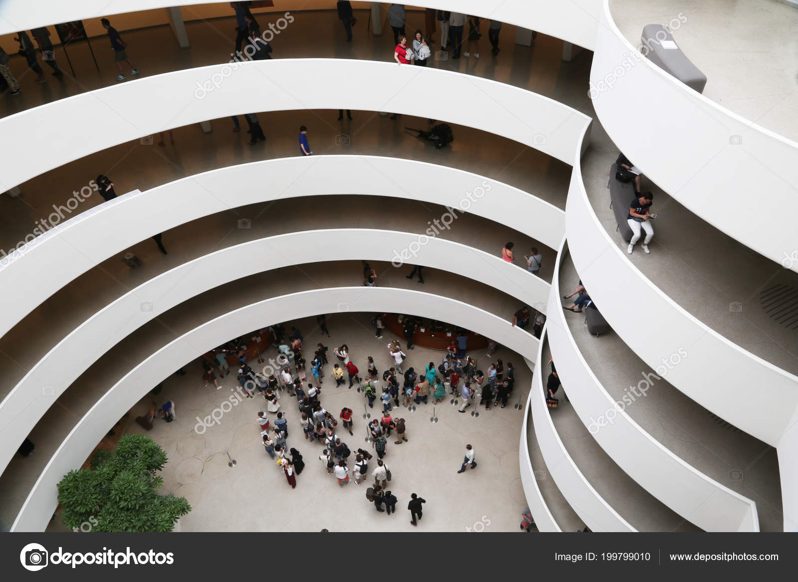 New York Usa May 2018 Interior View Guggenheim Museum