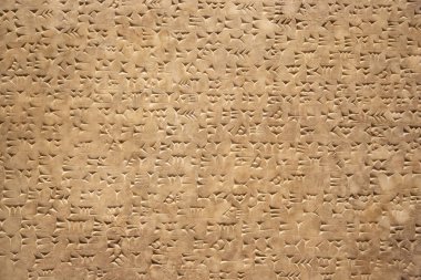 Board of cuneiform script clipart