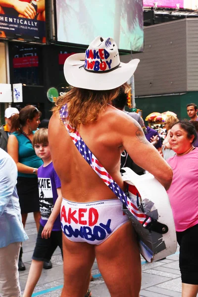 New York Usa May 2018 Character Tourists Times Square — Stock Photo, Image