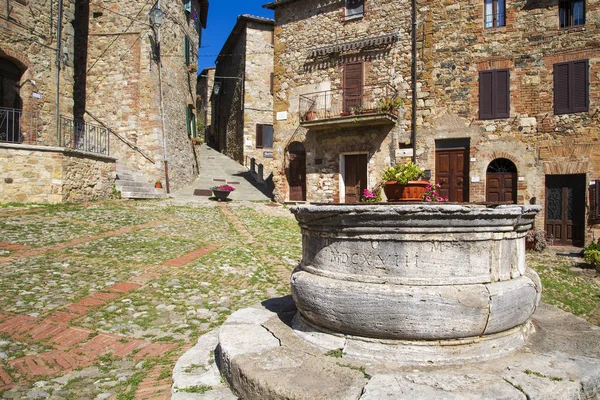 Castiglione Orcia Italia Agosto 2018 Antigua Plaza Castiglione Orcia Toscana —  Fotos de Stock