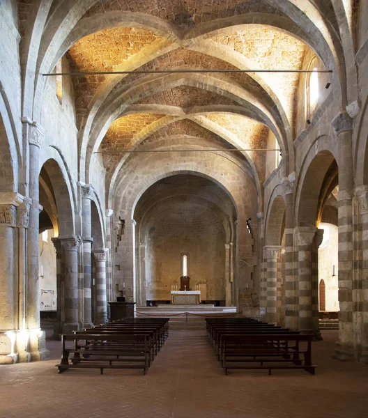 Sovana Itália Agosto 2018 Sovana Itália Agosto 2018 Interior Catedral — Fotografia de Stock