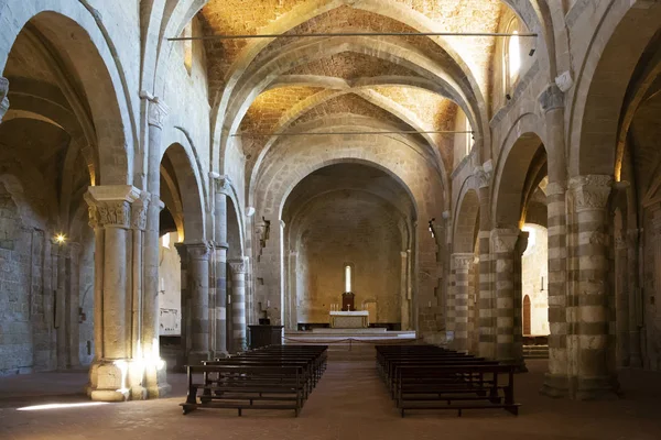 ソヴァーナ ロマンティック イタリア 2018 Sovana のロマネスク様式の大聖堂の内部 — ストック写真