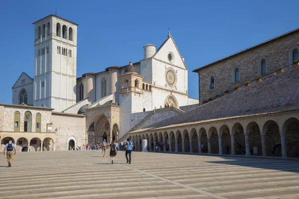 Assise Italie Août 2018 Basilique Assise Touristes — Photo