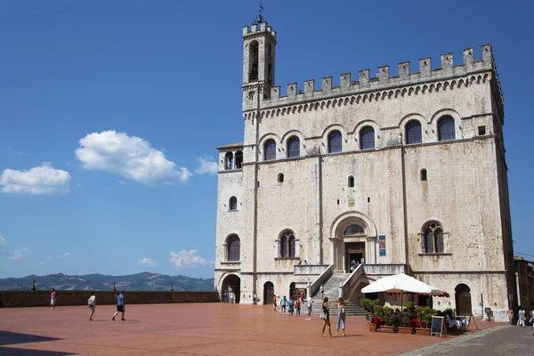 Gubbio Itálie Srpna 2018 Středověké Palazzo Dei Consoli Gubbio Itálie — Stock fotografie